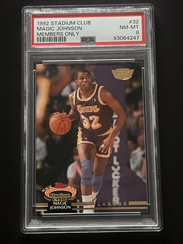 1992 Stadium Club Members Only #32 Magic Johnson PSA 8