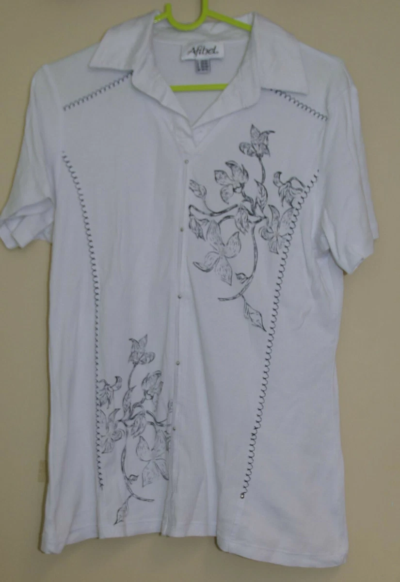T shirt avec col chemisier afibel taille 38 40 eBay