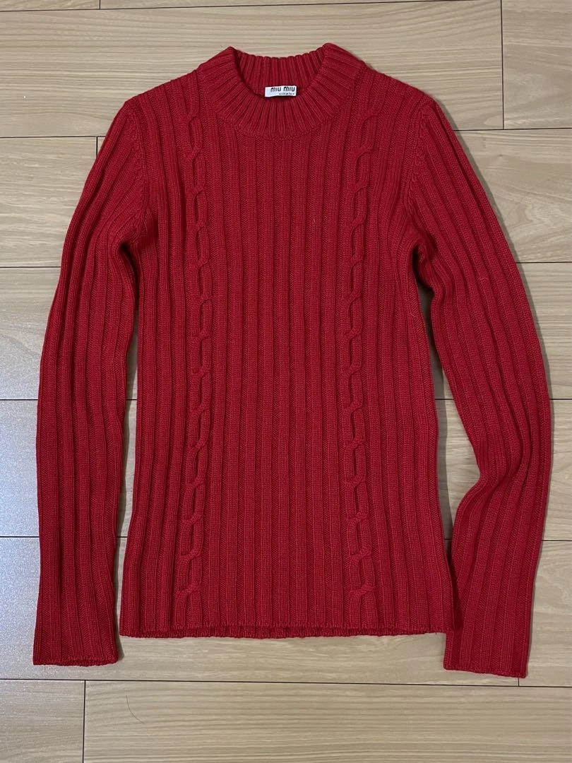 miumiu cable knit size 36 length 61 cm | eBay