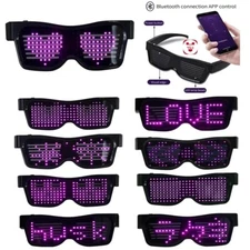 New App Control Bluetooth Led Party Glasses USB Charge Flashing Luminous Eyewear