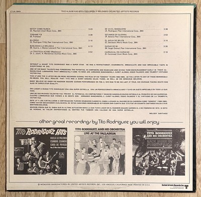 Tito Rodriguez Estoy Como Nunca LP Latin Vinyl Mambo Cha Cha 