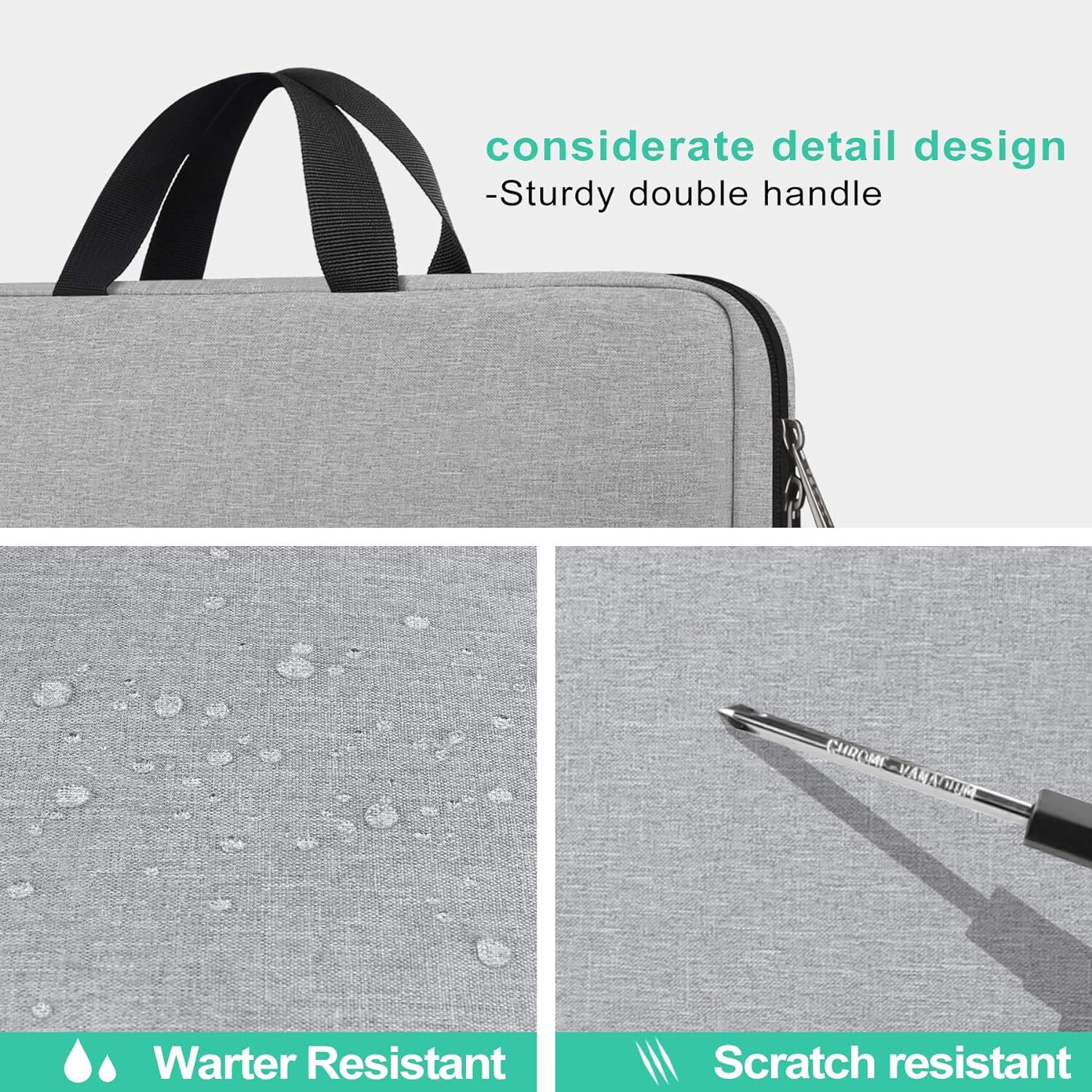 Laptop Case, 15.6 Inch TSA Laptop Sleeve Water Resistant Durable