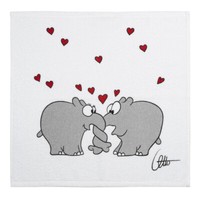 "Geschirrtuch Baumwoll Frottier KüChentuch Druck \"Ottifant Herzen\" Fa. Kracht"