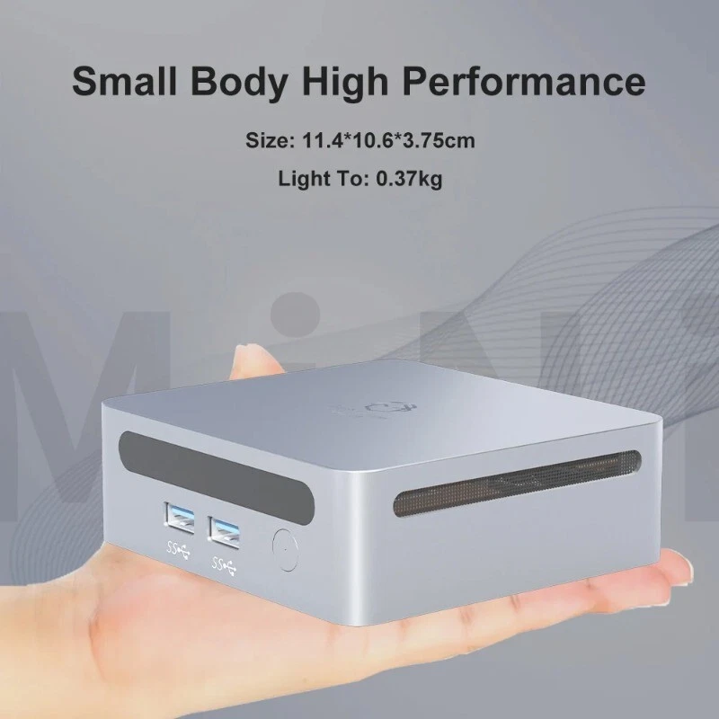 Mini PC AMD Ryzen5 R5 5500U 2*DDR4 2*M.2 Nvme Wifi6 BT5.2 Office Computer - Image 3 of 4