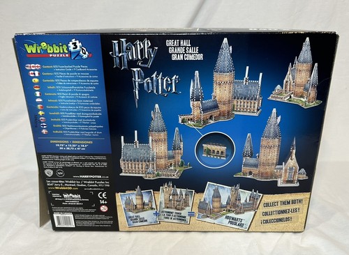 Harry Potter Hogwarts Great Hall Wrebbit 3D Jigsaw Puzzle 850 Piece NEW SEALED - Picture 2 of 2