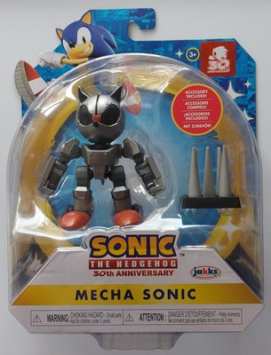 SONIC THE HEDGEHOG MECHA SONIC WITH SPIKE TRAP 4  Inch Figure JAKKS 30th Anniv.