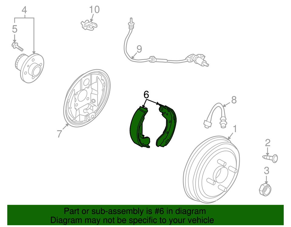 Genuine GM Rear Drum Brake Shoe Set 42784756 eBay