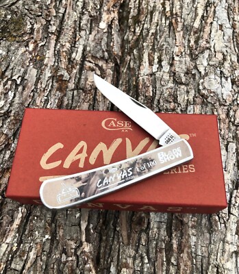 CASE XX *a SFO 2022 BLADE SHOW CANVAS TRAPPER KNIFE KNIVES