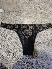  NWT  DITA VON TEESE THONG SHEER LACE BLACK WITCHERY SZ S   SEXY  NWT!!!  