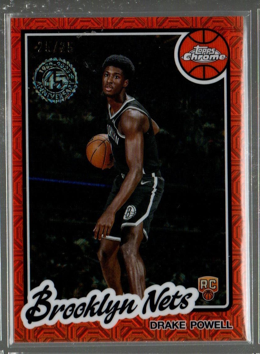 drake powell topps chrome 2025 45th Anniversary 25/25 Orange Mojo