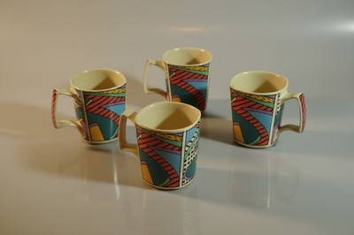 4 x Rosenthal Becher Kaffeetasse Flash One ,studio -Line 1980 Jahre 