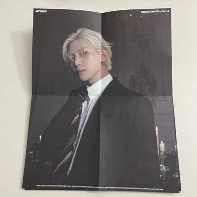YEOSANG ATEEZ Folded Poster Album Golden Hour Part.4 Official Kpop