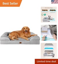 Orthopedic Memory Foam Pet Bed for Large Dogs   Easy Clean, Non-Slip Base