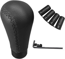 5 Speed Shifter Knobs Manual Transmission Shifting Stick Handle Leather Car Ge