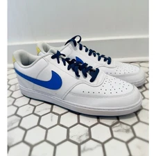 Nike Court Vision Low NBA Warriors White Hyper Royal DM1187-102 Men's 13 Sneaker