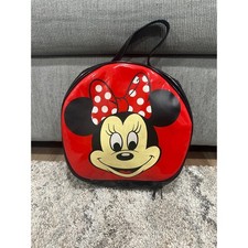 Vintage Disney Round Minnie Mouse Red Black Shiny Bag With Handle