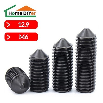 M6 DIN 914 45H Gewindestift Stifte ISK Madenschrauben blank schwarz ISO 4027