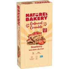 Nature's Bakery Strawberry Oatmeal Crumble Bars 12 Count Healthy Snack Bars