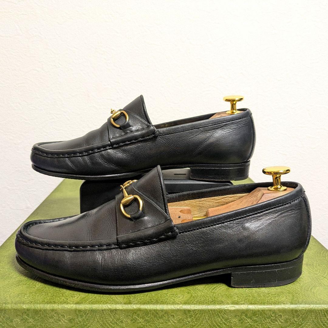 GUCCI Women's Loafers Horsebit Leather Black EU37/US7 120221c thumbnail 6