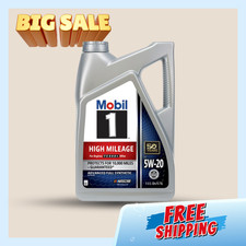 [HOT SALE] Mobil 1 High Mileage Full Synthetic 5W-20 Motor Oil 5 Quart 22.38 per gallon