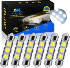 6-pack 44mm 578 Led Bulb White 569 211-2 212-2 Led Bulb Festoon Color White