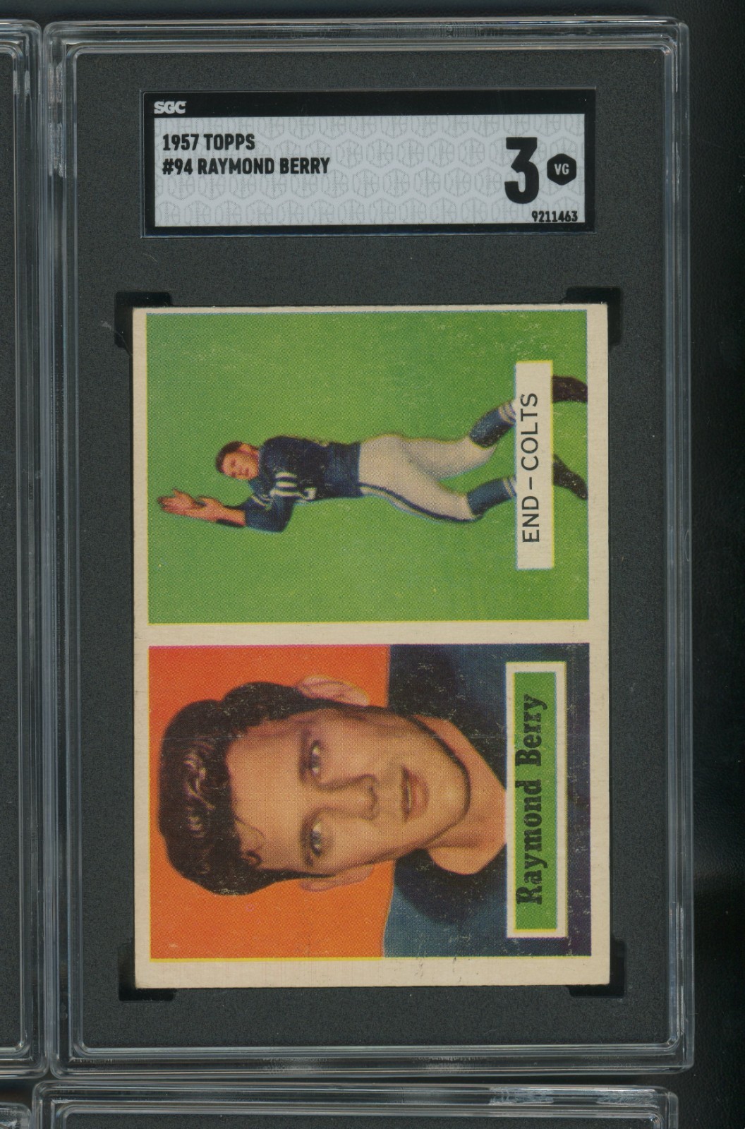 1957 Topps - Raymond Berry #94 (RC) SGC 3 VG COLTS