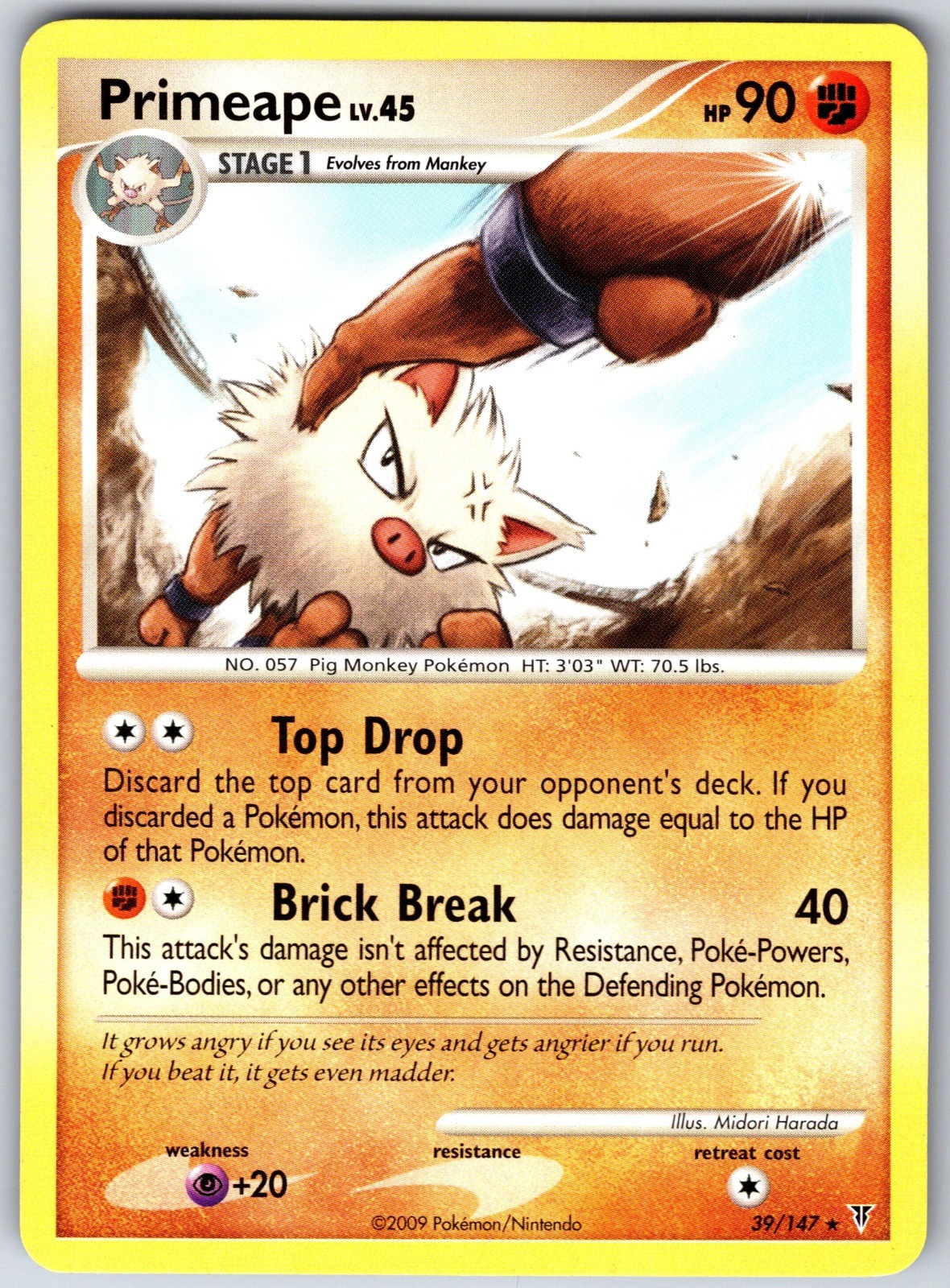 Primeape Rare Supreme Victors 39 LP