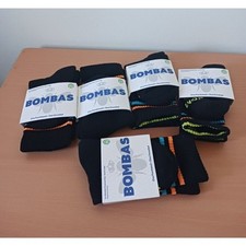 Bombas Youth Kids Calf Crew Socks 5 Pack Black Stripe Size XS Arch Support New
