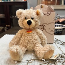 Steiff Charly Classic Teddy Bear in Beige Plush Dangling Y2K in Box 11"
