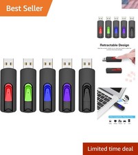 5 Pack 64GB USB Flash Drive, USB 2.0 Memory Stick Thumb Drives Jump Drive Pen...