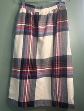 Vintage Jack Winter Wool Plaid Midi Skirt Size 10 Tartan Preppy Academia y2k