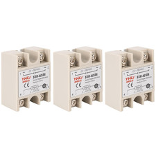 3PCS Solid State Relay SSR-40DA DC to AC Input 3-32VDC Output 24-380VAC 40A Sing