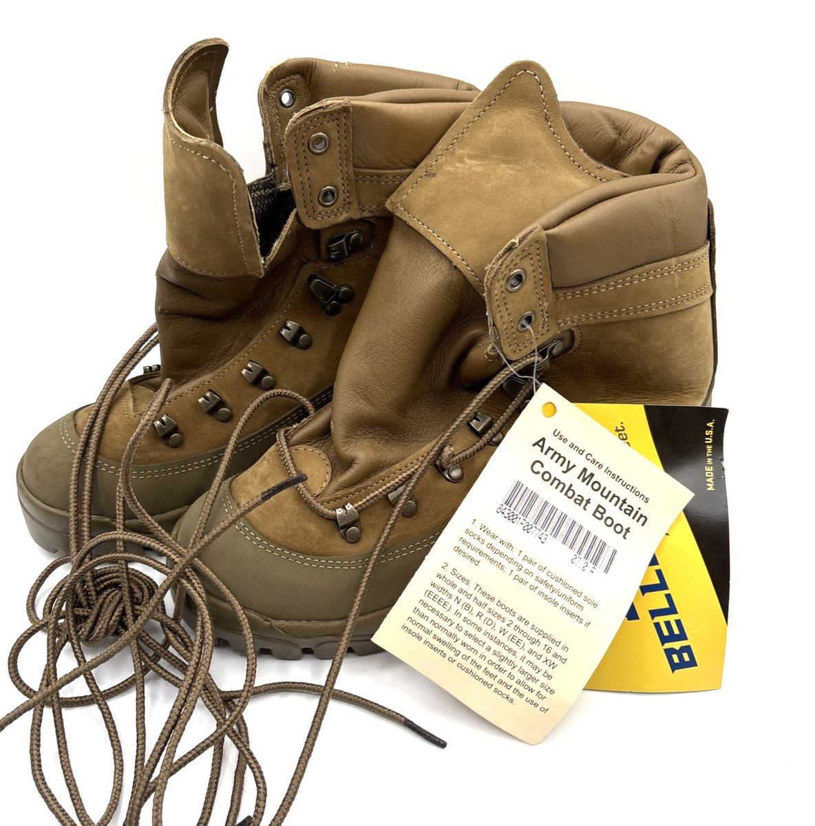 Belleville Combat Boots 7R Gortex Leather Mens Vibram Steel  display picture 3