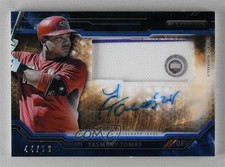 2015 Topps Strata Clearly Authentic Relics Blue 44/99 Yasmany Tomas Auto 07rd