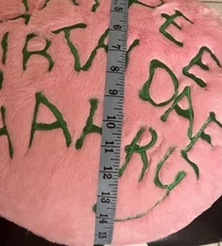 New W/ Tags! Miniso Harry Potter Pink Happee Birthdae Fur Pillow 15.7 x 15.7