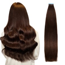 AGMITY Tape in Hair Extensions Human Hair Darkest Brown 14 inches 20pcs