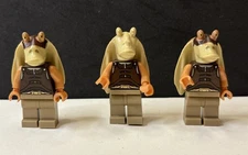 Jar-Jar Binks w/ 2 Gungan Soliders Lego Minifigure Lot Star Wars