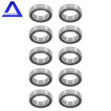 10Pcs 6008-2RS Deep Groove Ball Bearings 40mm Inner Dia 68mm OD 15mm Bore Sealed