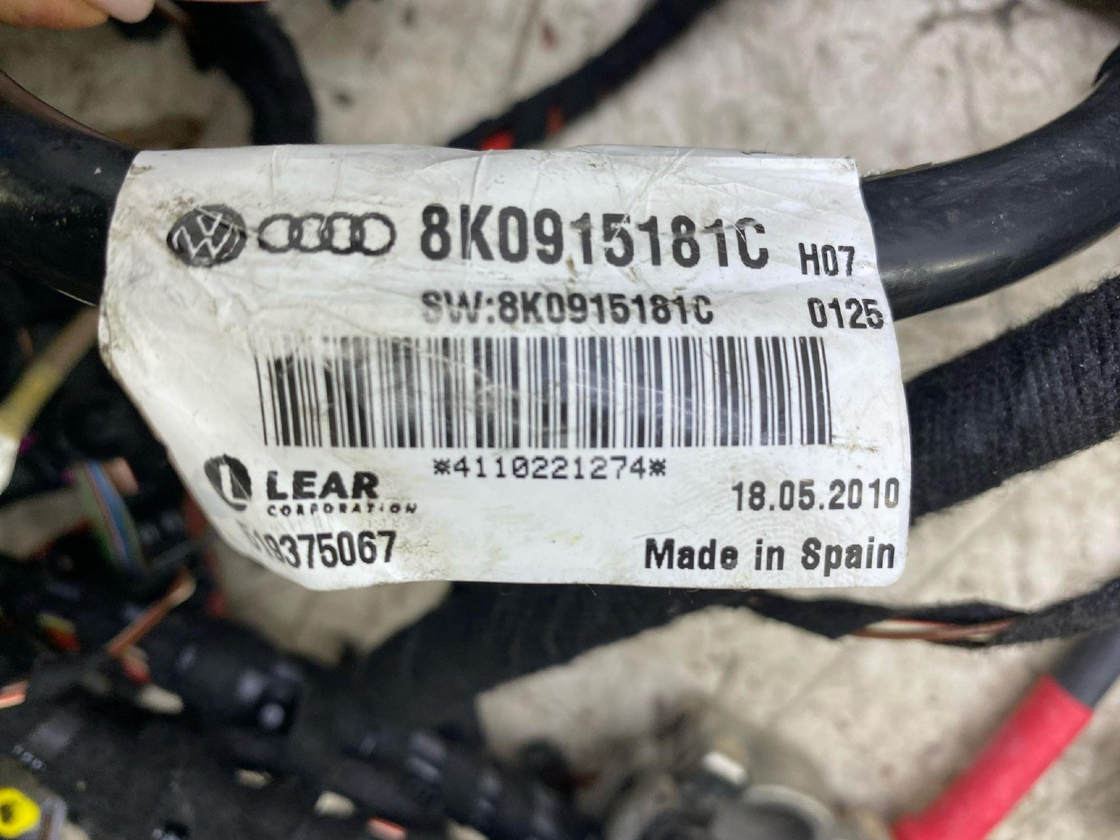 Bentley Mulsanne 2010-2020 Main wiring harness