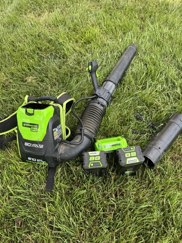 Greenworks Pro 80V 610 CFM Brushless Backpack Leaf Blower w/ Battery & Charger