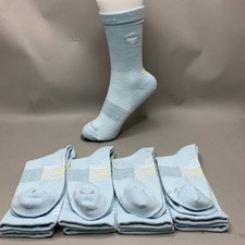 Bombas Women's Crew Socks 4 Pair Pack Light Baby Blue Size S M L New