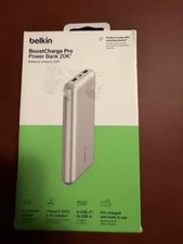 Oo9O Belkin BoostCharge Pro Power Bank 20K Portable Battery Charger 15W - Silver