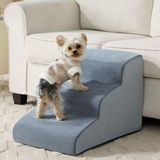 LEXTRO Dog Stairs for Small Dogs, 3-Steps Dog Ramp for Bed and Couch, Pet Sta...
