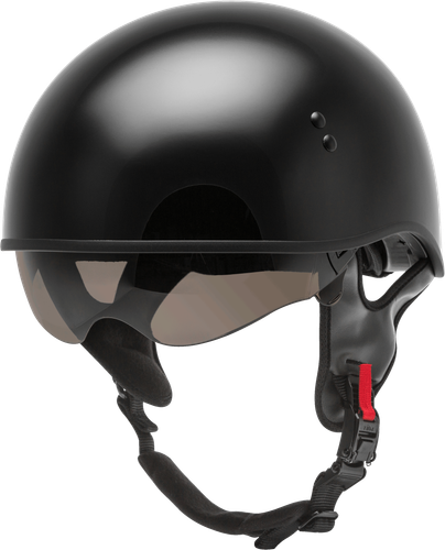 Gmax Hh-65 Half Helmet Naked Black Xs Helmets - Foto 5 di 7