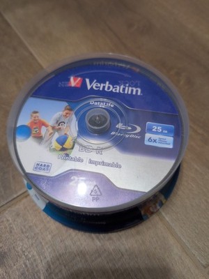 Verbatim DataLife BD-R 25GB   25er Spindel   Printable   6x   Blu-ray Rohlinge
