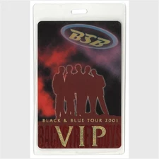 Backstreet Boys VIP Concert Laminated Backstage Pass - 2001 Black & Blue Tour