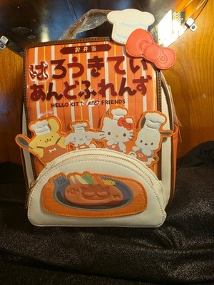Sanrio Hello Kitty Friends Loungefly Bento Mini Backpack Faux Leather NWT 