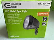 Commercial Electric 14w Bronze Hardwired LED Metal Spot Landscape Flood Light