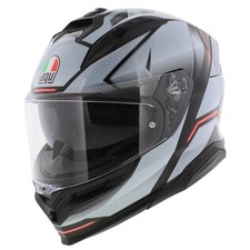 Agv K7 Jaeger Gloss Silver Black Red, Full Face Motorcycle Helmet, ECE2206!