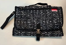 Skidaddle Diaper Changing Station Black White Vine by Skip Hop Pockets Portable